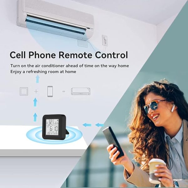 کنترلر هوشمند IR+ دما و رطوبت WiFi با نمایشگر هومینت